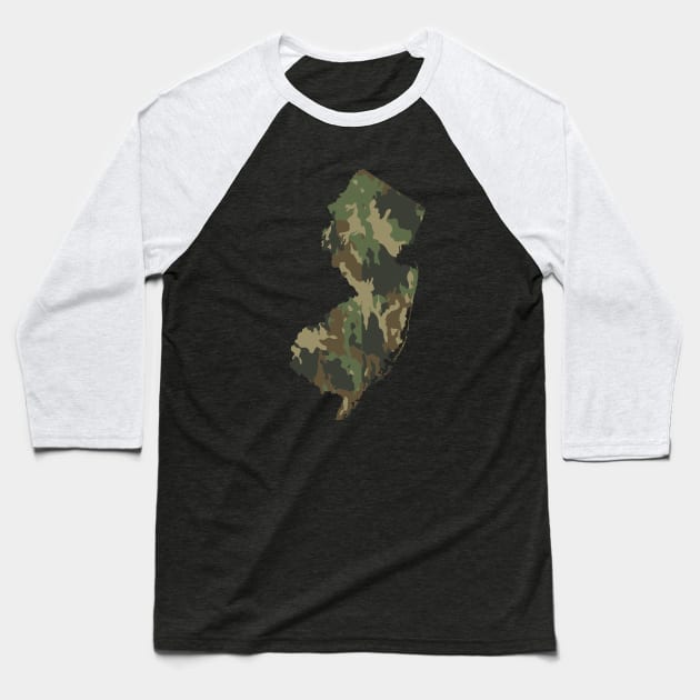 New Jersey Camo Baseball T-Shirt by GreenGuyTeesStore